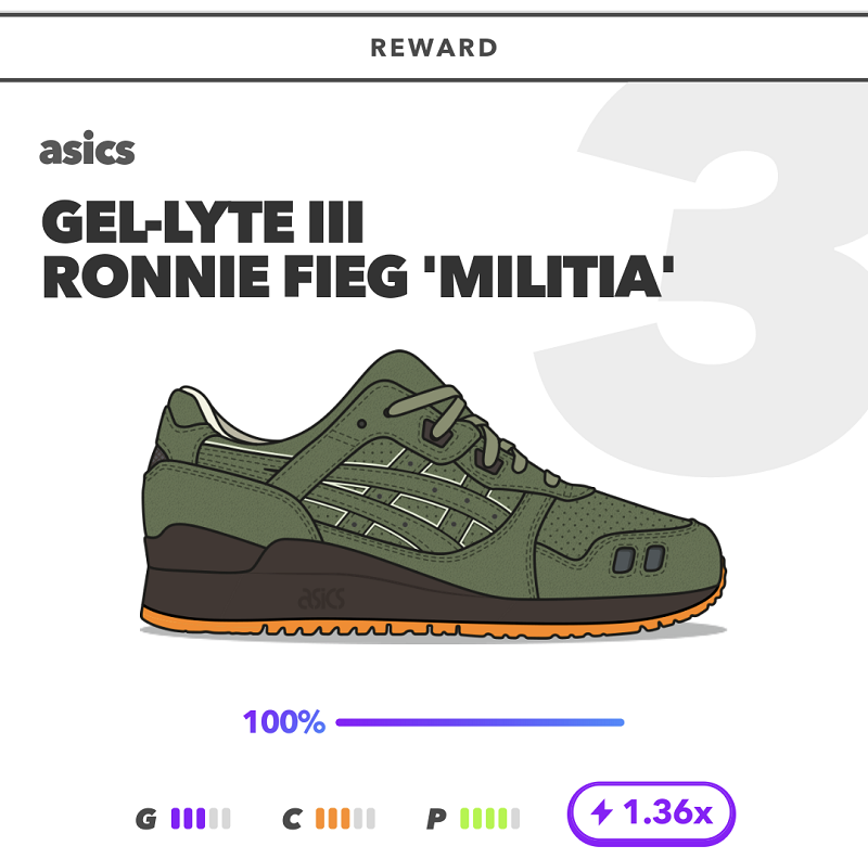 GEL-LYTE Ⅲ RONNIE FIEG 'MILITIA'のゲーム内イラスト