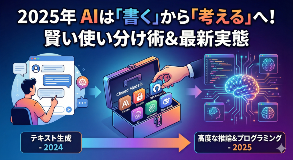 AIは「書く」から「考える」へ！100兆トークンの分析で判明した驚愕の活用実態と賢い使い分け術
